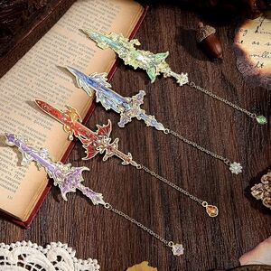 Colorful Sword-Shaped Bookmarks